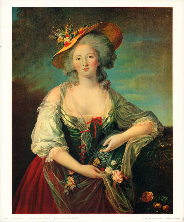Madame Elisabeth, 1782 by Marie-Louise Elisabeth Vigée-Lebrun - 10 X 12 Inches (Art Print)