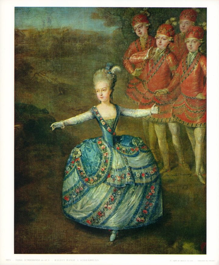 Ballet Performed at Schoenbrunn, 1775 by Austrian School - 10 X 12 Inches (Art Print)