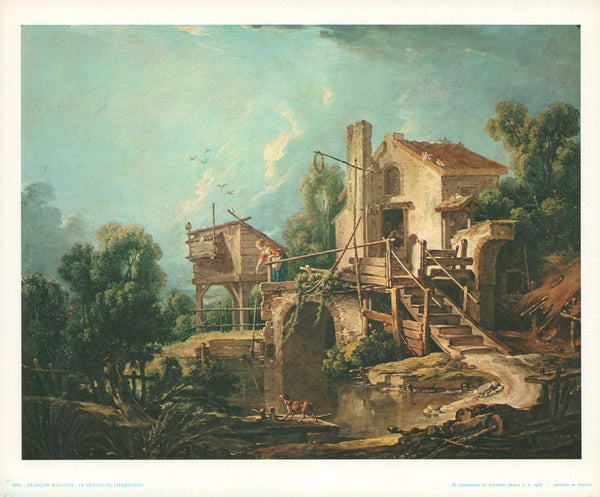 The Mill at Charenton by François Bouchet - 10 X 12 Inches (Art Print)