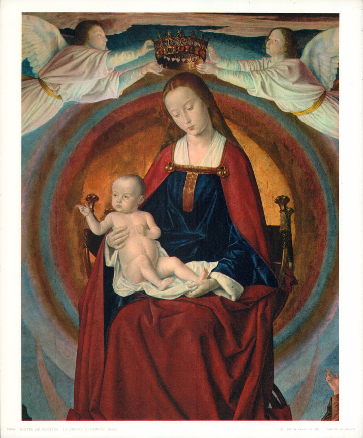 Virgin and The Child by Maitre de Moulins - 10 X 12 Inches (Art Print)