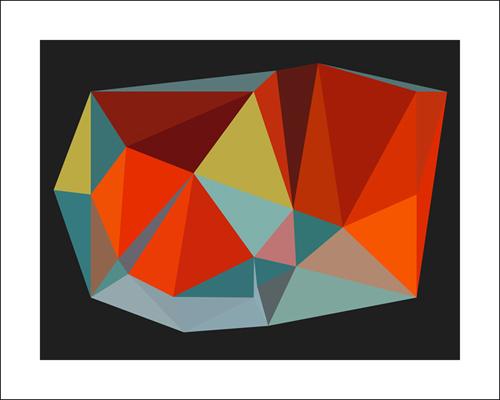 Triangulations n°6, 2013 by Henri Boissiere - 16 X 20 Inches (Silkscreen)