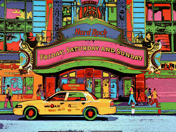 Hard Rock Café Broadway by Géraldine Potron - 12 X 16 Inches (Art Print)