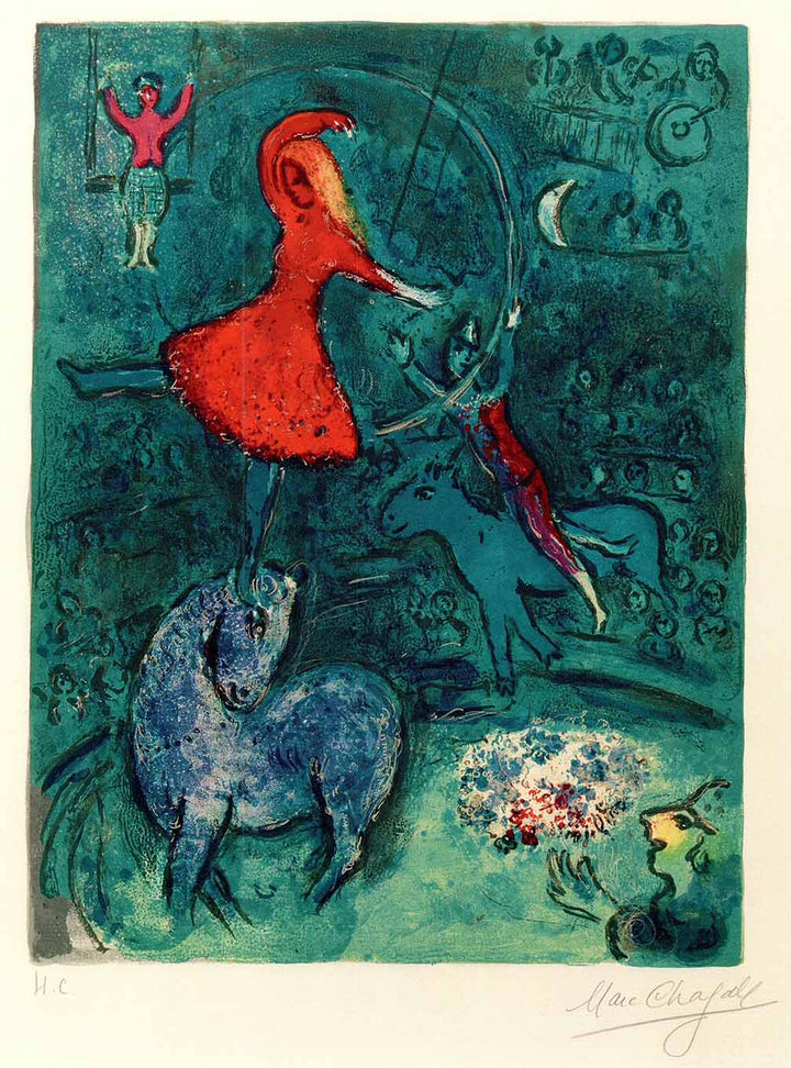 The Circus, 1967 by Marc Chagall - 20 X 28 Inches (Offset Lithograph Facsimile Signed)