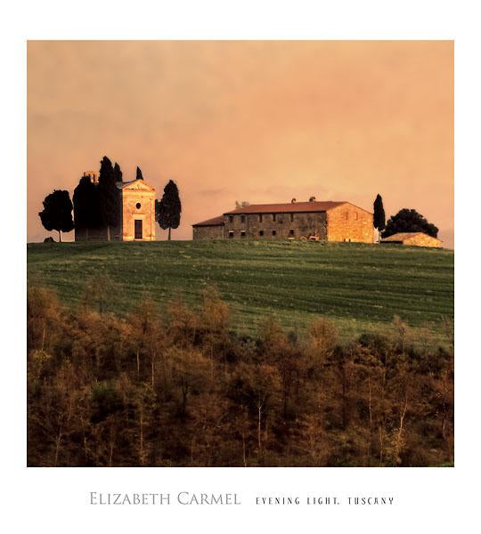 Evening Light, Tuscany by Elizabeth Carmel - 18 X 20 Inches (Art Print)