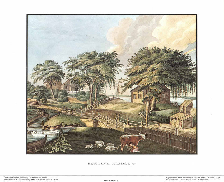 Site de la Combat de la Grange, 1775 by Amelie Berczy-Panet - 19 X 23" (Art Print)