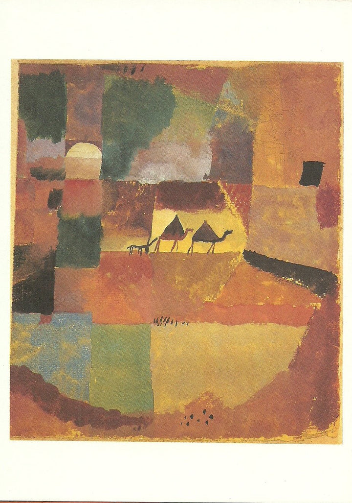With Two Camels and One Donkey, 1919 by Paul Klee - 5 X 7 Inches (Note Card)