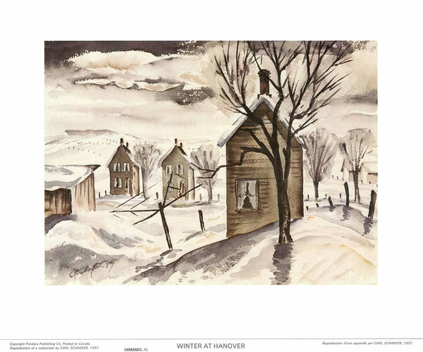 Winter at Hanover, 1937 by Carl Schaefer - 19 X 23 Inches (Art Print)