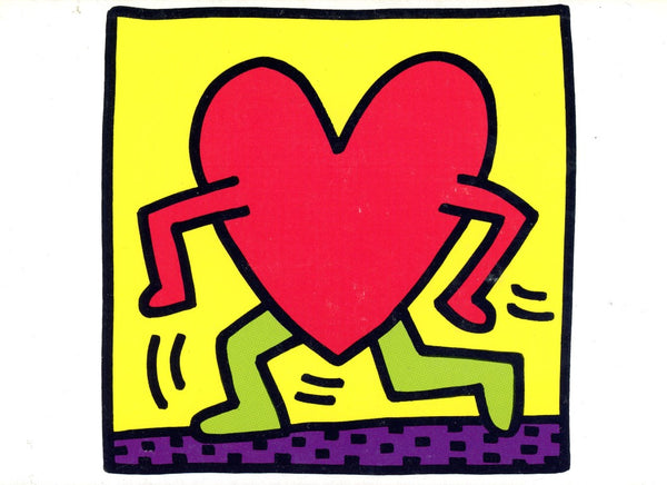 The Heart by Keith Haring - 5 X 7 Inches (Greeting Card)