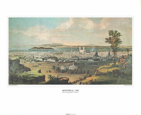 Montreal from the Top of the Mountain, 1850 by Edwin Whitefield - 19 X 23 Inches (Art Print)