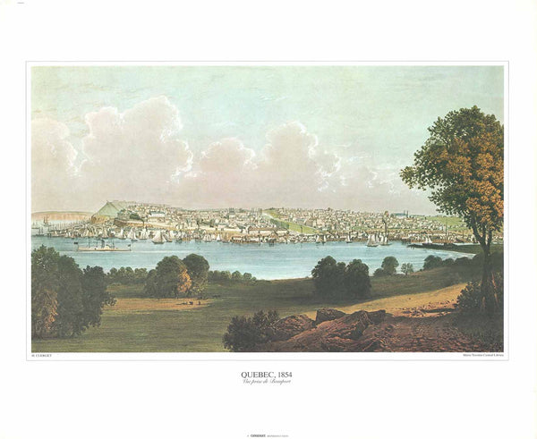 Quebec, 1854 - Vue prise de Beauport by Hubert Clerget - 19 X 23 Inches (Art Print)