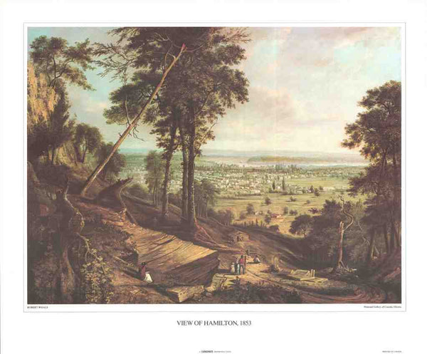 View of Hamilton, 1853 by Robert Whale - 19 X 23 Inches (Art Print)