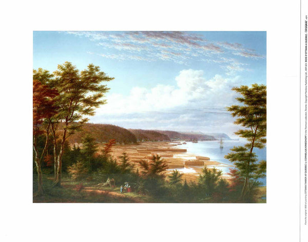 Ottawa Timber at Quebec, 1859 by Cornelius Krieghoff - 19 X 24 Inches (Art Print)