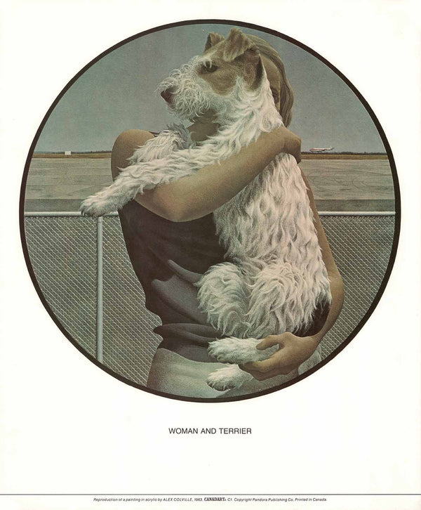 Woman and Terrier, 1963 by Alex Colville - 19 X 23 Inches (Art Print)