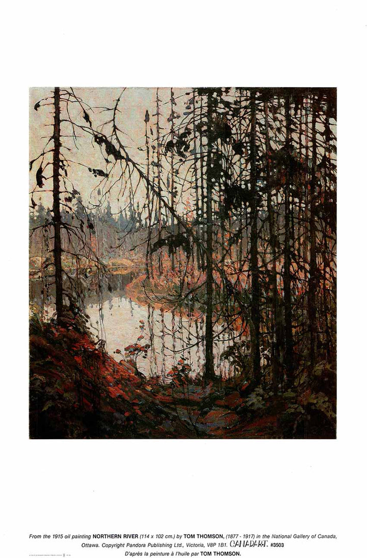 Northern River, 1915 by Tom Thomson - 12 X 18 inches (Offset Lithograph)