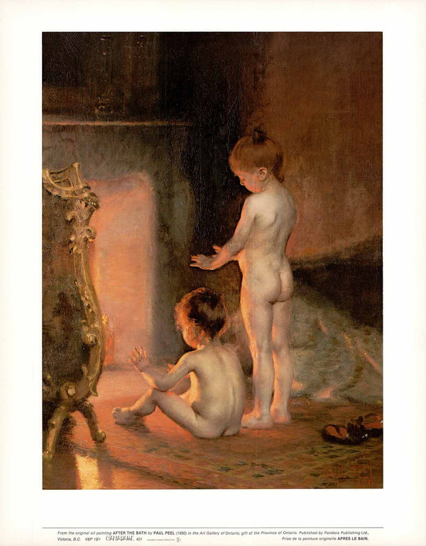 After the Bath, 1890 by Paul Peel - 19 X 24 Inches (Offset Lithograph)