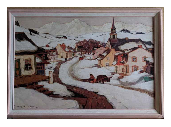 Village in the Laurentian, 1924 by Clarence Gagnon (Framed Giclee on Masonite Ready to Hang)