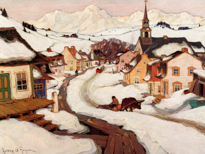 Village in the Laurentian Mountains, 1924 by Clarence Gagnon - 18 X 24 Inches (Art Print)