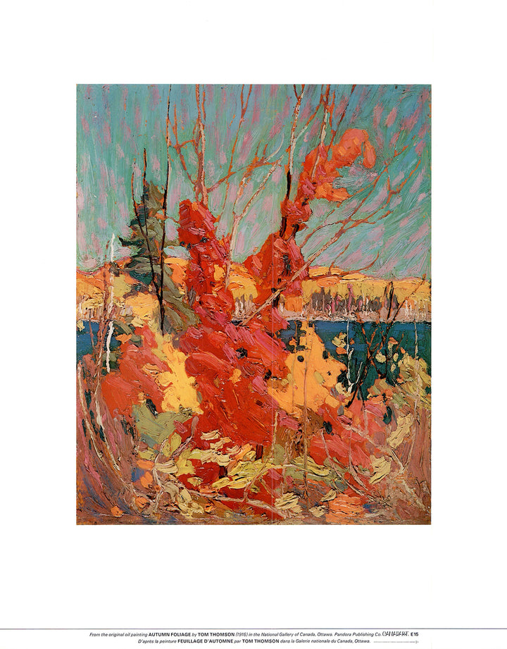 Autumn Foliage, 1916 by Tom Thomson - 19 X 24 Inches (Art Print)
