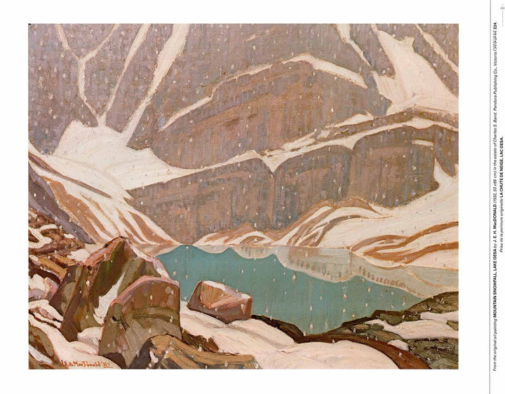 Mountain Snowfall, Lake Oesa, 1932 by J.E.H. MacDonald - 19 X 24 Inches (Art Print)