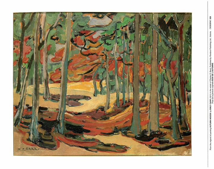 Autumn Woods, 1911 by Emily Carr- 19 X 24 Inches (Art Print)