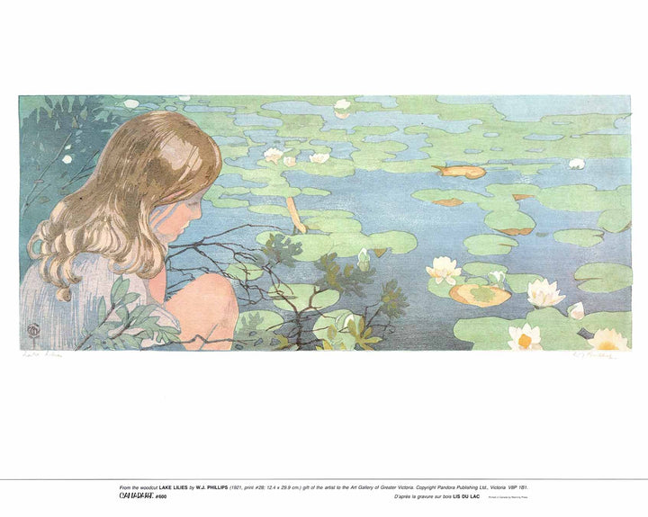 Lake Lilies, 1921 by Walter J. Phillips - 19 X 24 Inches (Art Print)