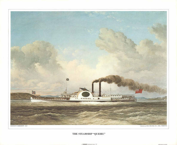 The Steamship "Quebec", 1853 by Cornelius Krieghoff - 19 X 23 Inches (Art Print)