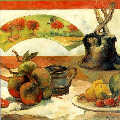 Still Life with Fan (detail), 1889 by Paul Gauguin - 6 X 6 Inches (Greeting Card)