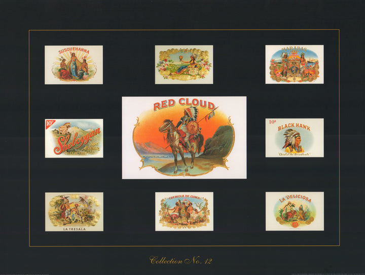Cigar Box Label Collection no. 12 by Joe Davidson - 18 X 24 Inches (Art Print)