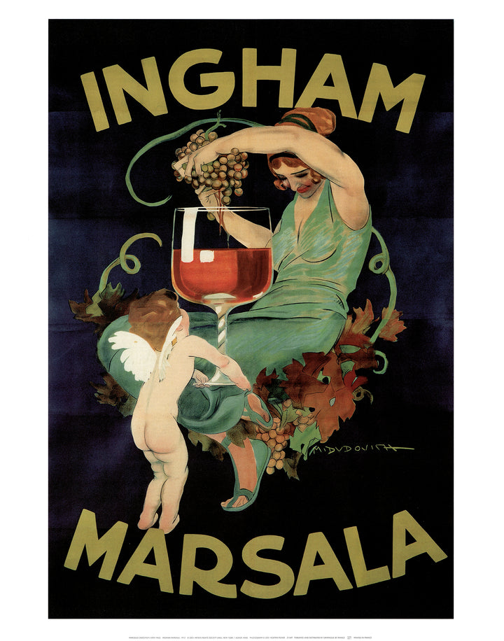 Ingham Marsala, 1915 by Marcello Dudovich - 22 X 28 Inches (Vintage Art Print)
