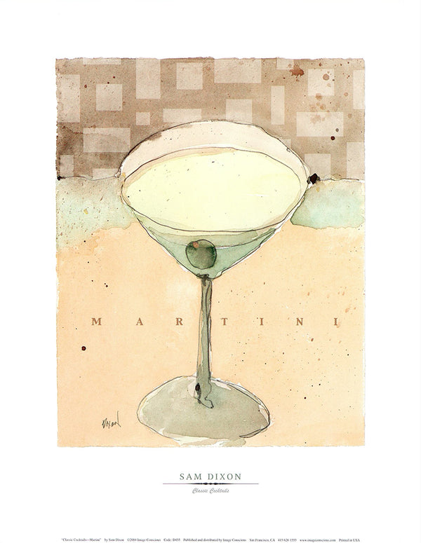 Martini by Sam Dixon - 11 X 14 inches (Art Print)