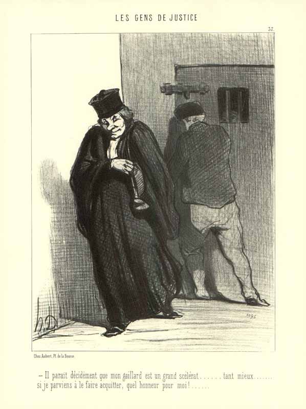 Les Gens de Justice no 4 by Honore Daumier - 10 X 12 Inches (Art Print)