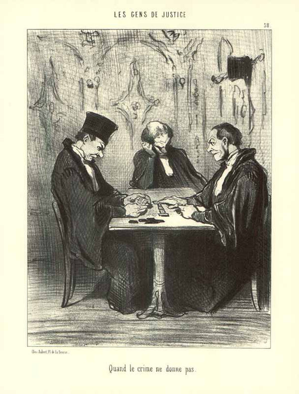 Les Gens de Justice no 6 by Honore Daumier - 10 X 12 Inches (Art Print)