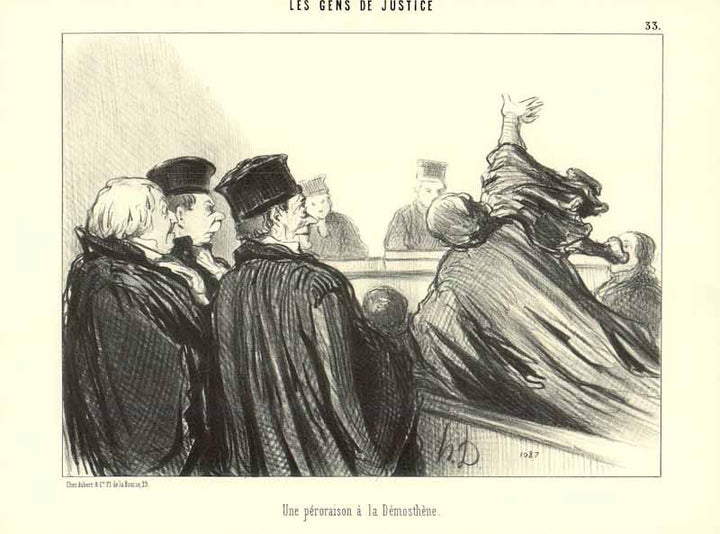 Les Gens de Justice no 7 by Honore Daumier - 10 X 12 Inches (Art Print)