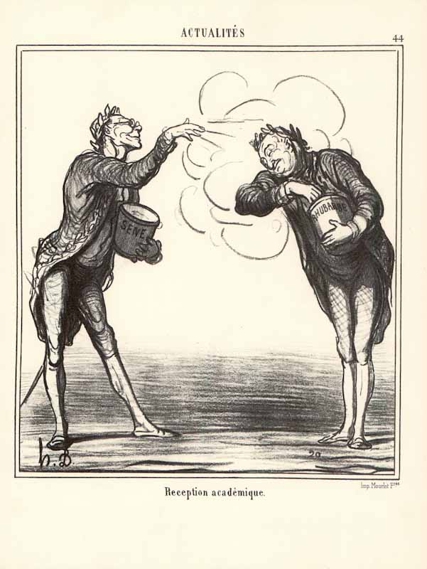 Reception Academique by Honore Daumier - 10 X 12 Inches (Art Print)
