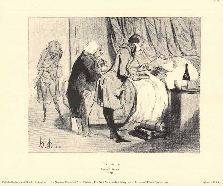 The Last Try by Honore Daumier - 10 X 12 Inches (Art Print)