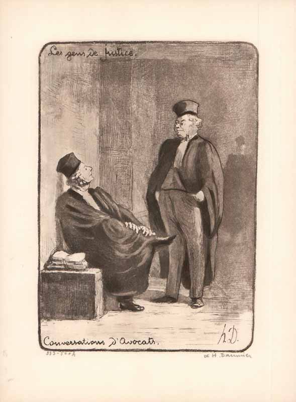 Les Gens de Justice no 15 by Honore Daumier - 11 X 15 Inches (Art Print)