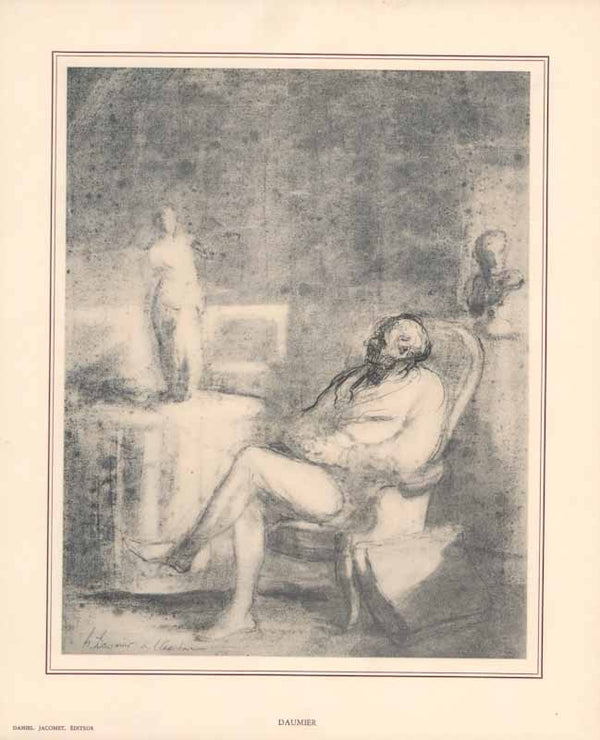 L Amateur by Honore Daumier - 14 X 16 Inches (Art Print)