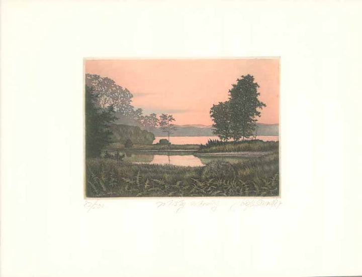 Misty Morning, 1987 by Joseph Bonard - 10 X 13 Inches (Etching Titled, Numbered & Signed) 82/200