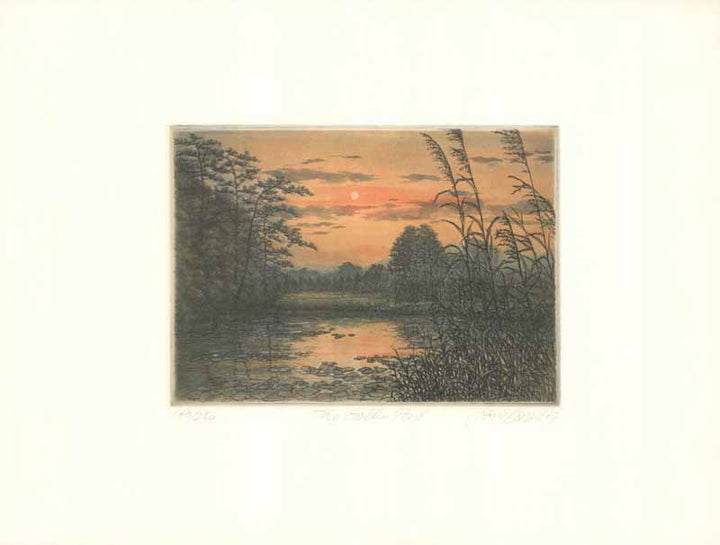 Golden Pond by Joseph Bonard - 10 X 13 Inches (Etching Titled, Numbered & Signed) 160/250