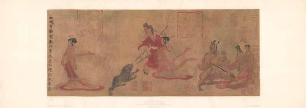 La Dame Fong sauve l Empereur Yuan by Kou Kai-Tche - 13 X 36 Inches (Art Print)