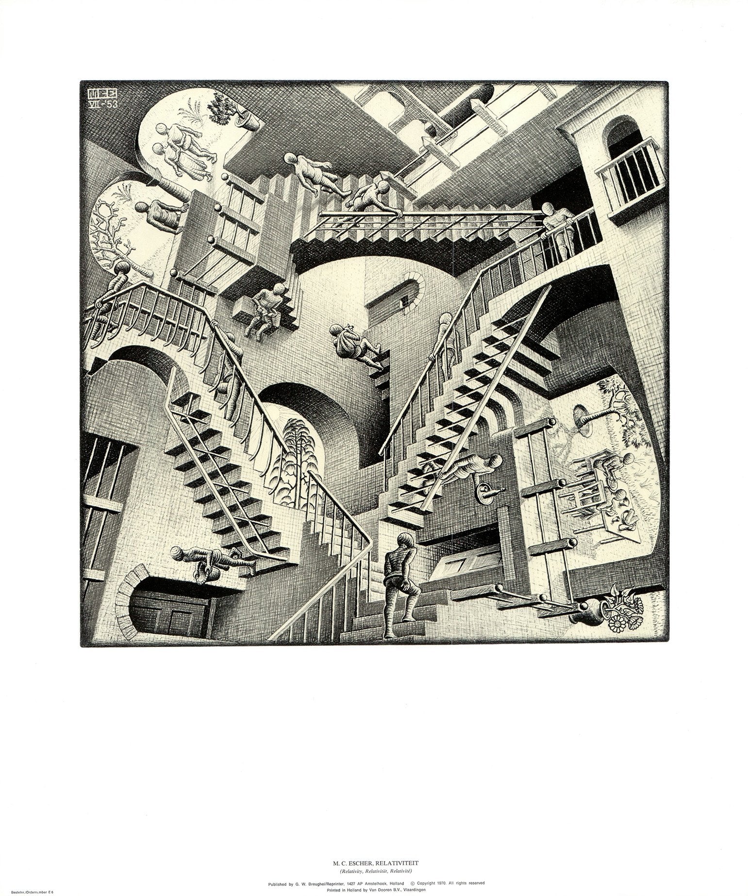 Relativity, 1988 by M. C. Escher - 22 X 26 Inches (Art Print ...