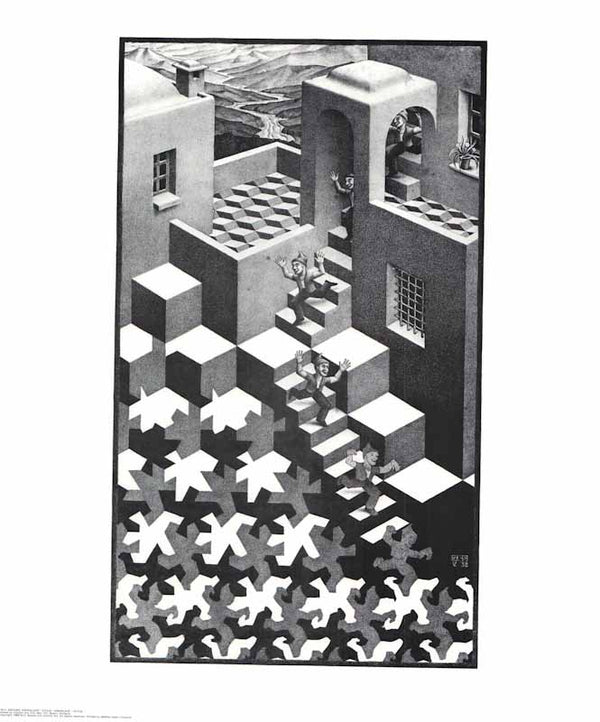 Cycle by M. C. Escher - 22 X 26 Inches (Art Print)