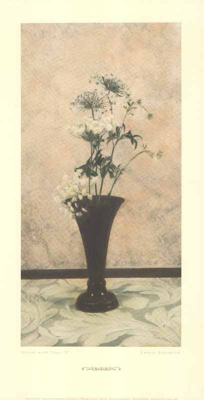 Floral With Vase IV by Laurie Eastwood - 8 X 15 Inches (Art Print)