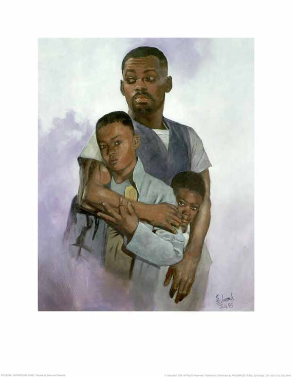 Father and Sons, 1995 by Sherman Edwards - 11 X 14 Inches (Art Print)
