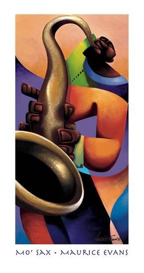 Mo' Sax by Maurice Evans - 20 X 38 Inches (Art Print)