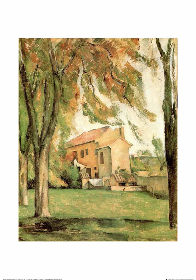 Chestnut Trees and Farm in Jas de Bouffan, 1894 by Paul Cezanne - 20 X 28 Inches (Art Print)