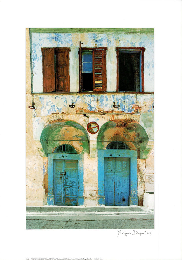 Aqua Doorways by Yiorgos Depollas - 20 X 28 Inches (Art Print)