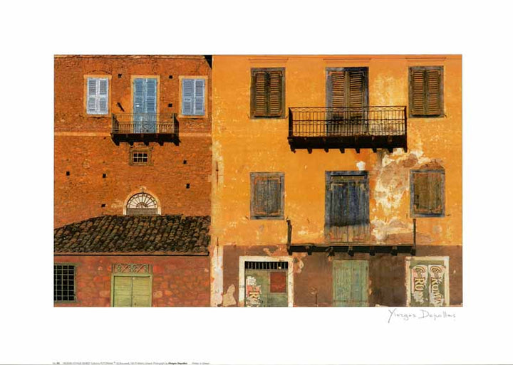House Fronts Shutters by Yiorgos Depollas - 20 X 28 Inches (Art Print)
