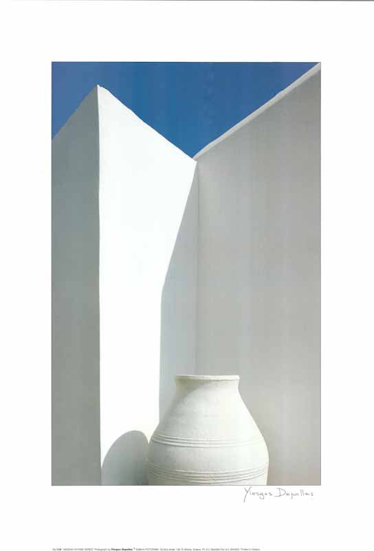 White Urn by Yiorgos Depollas - 20 X 28 Inches (Art Print)