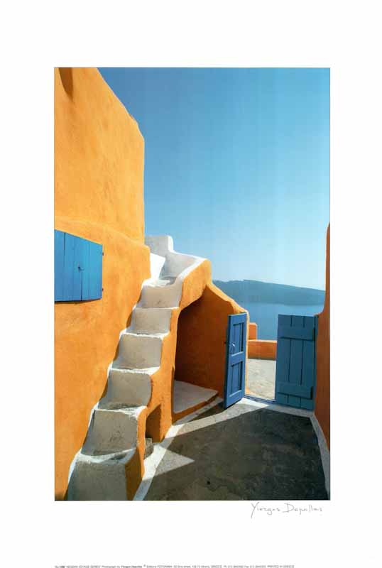 View With Yellow Trim by Yiorgos Depollas - 20 X 28 Inches (Art Print)